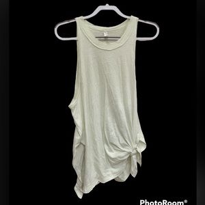 Free people tank, pale lime green, size L